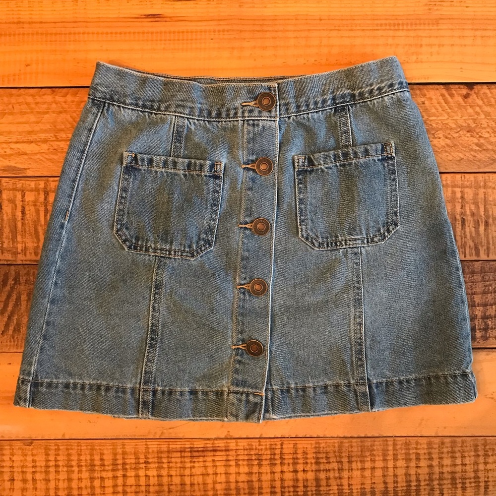FOREVER 21 High-waisted Denim Mini Skirt
